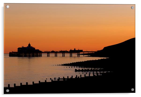 Eastbourne Pier Skyline Acrylic by Phil Clements