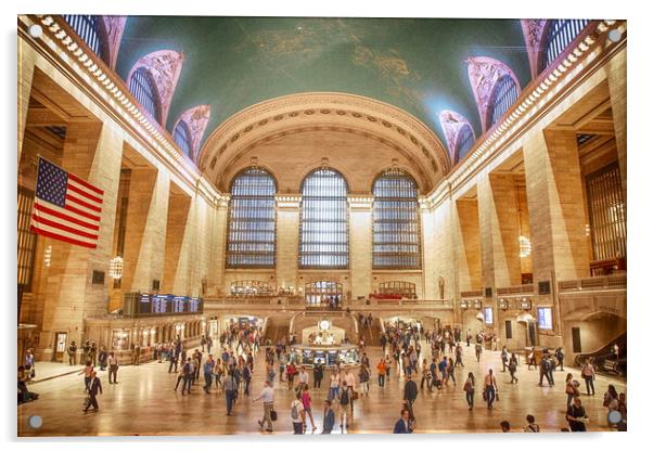 Grand Central Station New York City Acrylic by Phil Clements