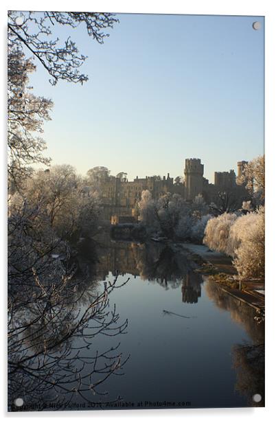 Warwick Castle in Winter Acrylic by Nick Fulford