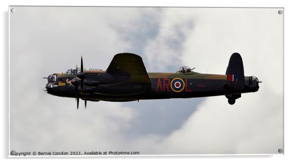 Avro Lancaster Acrylic by Bernie Condon