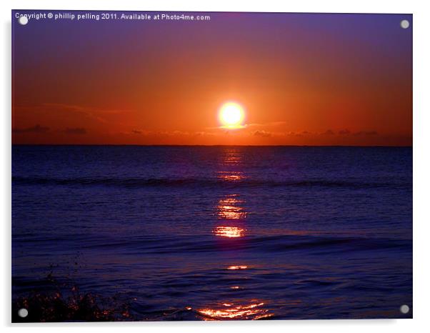 Sunrise on the ocean Acrylic by camera man
