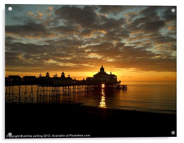 Golden Pier. Acrylic by camera man