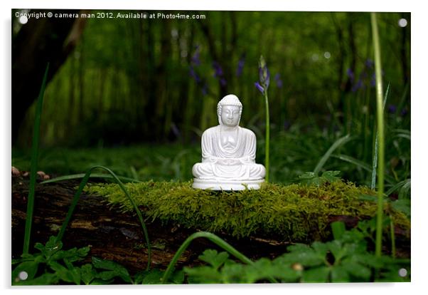 Meditating Buddha Acrylic by camera man