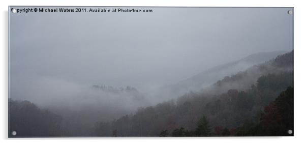 Foggy Mountain Acrylic by Michael Waters Photography