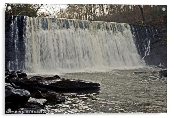 Raging Waterfall Acrylic by Michael Waters Photography