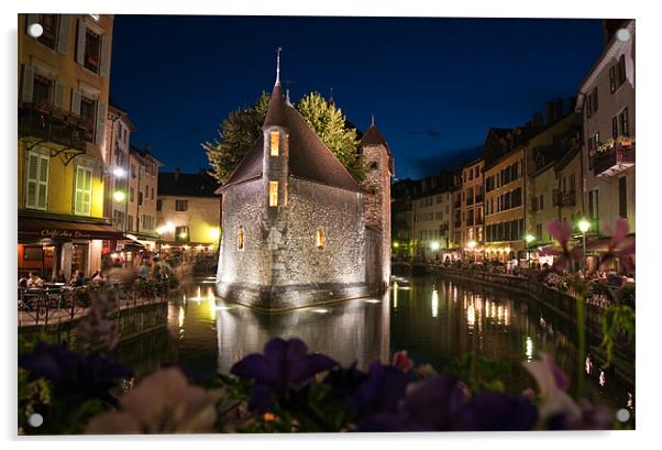 Annecy Evening Acrylic by Julian Bowdidge