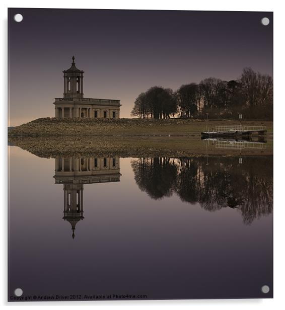 Rutland water reflects Acrylic by Andrew Driver
