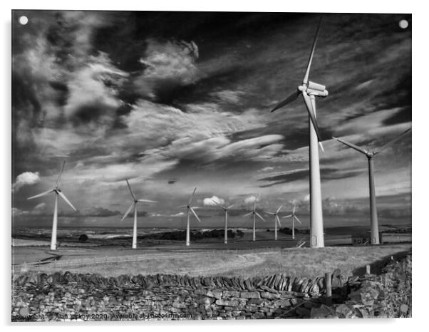 Royd Moor Wind Farm Acrylic by Alan Kirkby