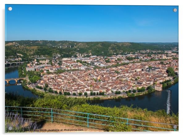 Cahors from the Mont St Cyr viewpoint Acrylic by Alan Kirkby