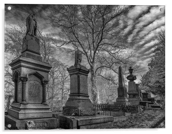 Victorian Cemetery Acrylic by Alan Kirkby