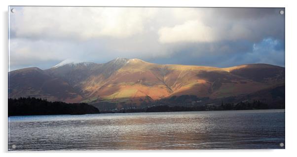 Skiddaw over Derwent Water Acrylic by Kirk Howie