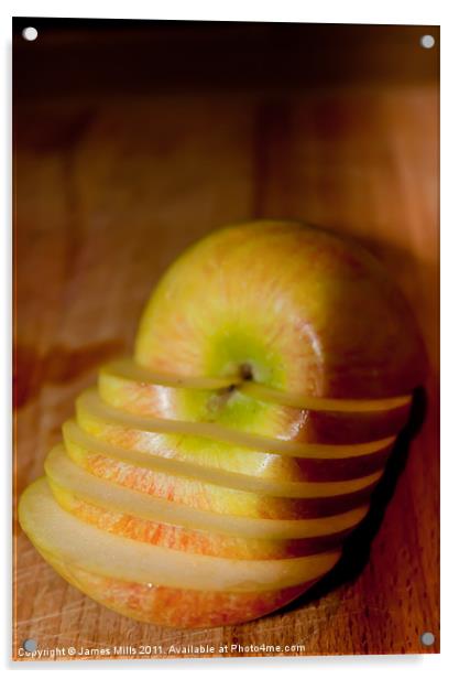 Sliced Apple Acrylic by James Mills