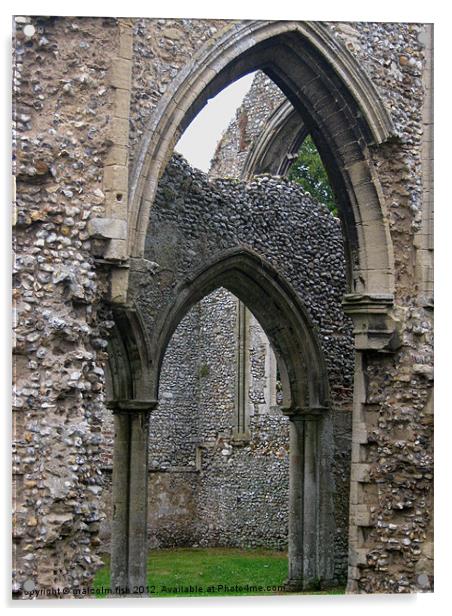Creake Abbey Arches Acrylic by malcolm fish