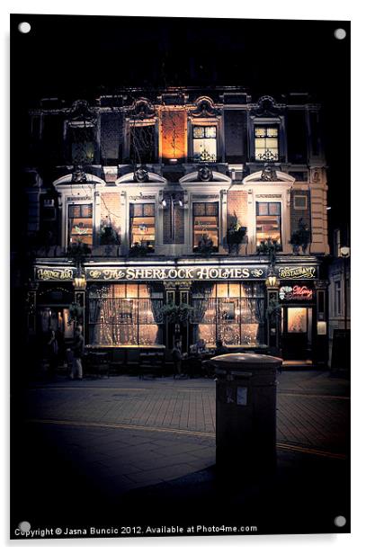Sherlock Holmes pub Acrylic by Jasna Buncic