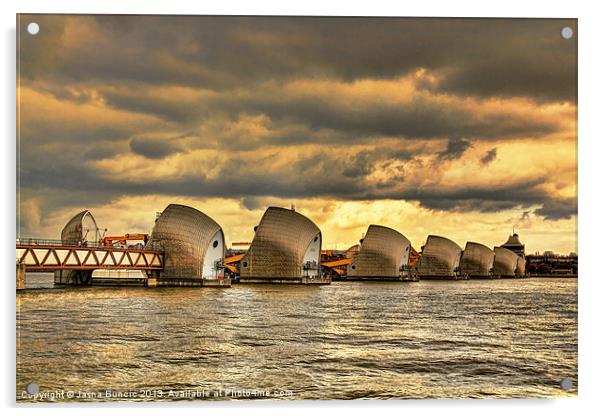 Thames Barrier Acrylic by Jasna Buncic
