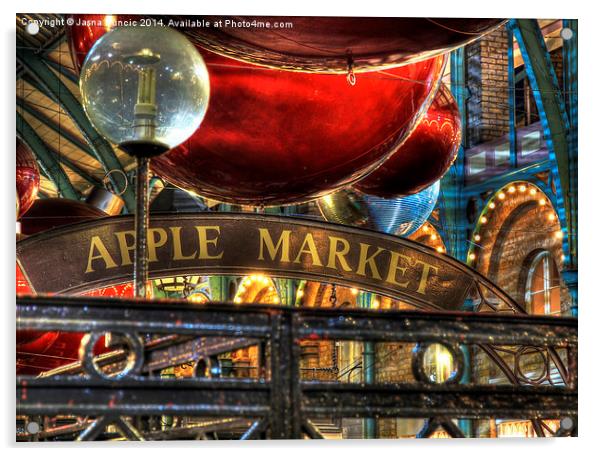 Apple Market Horizontal Acrylic by Jasna Buncic