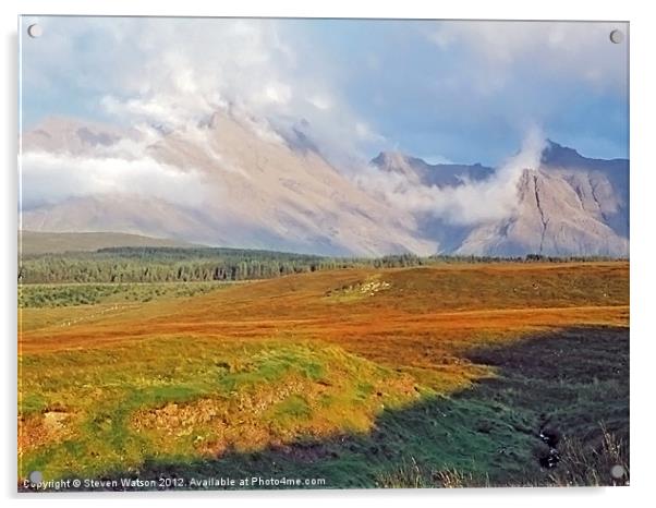 Black Cuillin Acrylic by Steven Watson