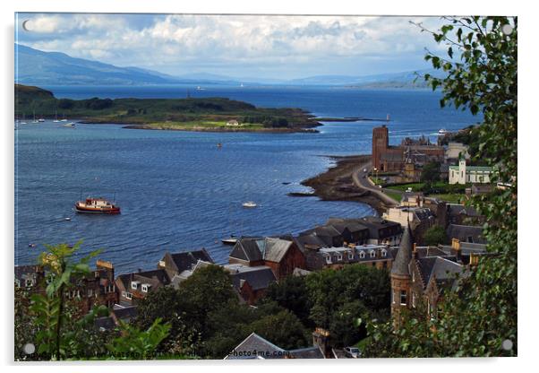 From MacCaig's Tower in Oban, Argyll.  Acrylic by Steven Watson