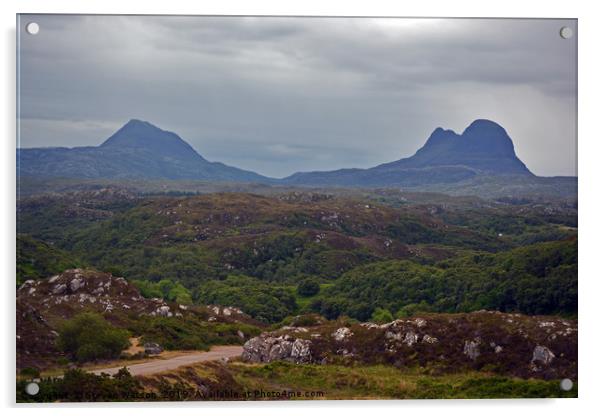 Canisp and Suilven Acrylic by Steven Watson