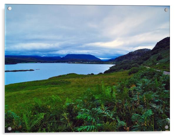 Loch Ewe and Altbea  Acrylic by Steven Watson