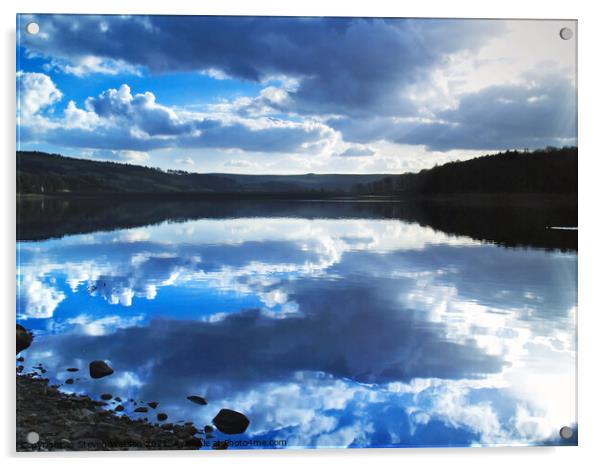 Swinsty Reservoir Acrylic by Steven Watson