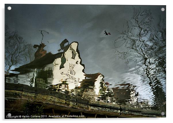 WITCH'S COTTAGE Acrylic by Helen Cullens