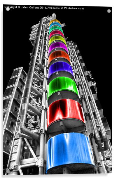 LLOYDS BUILDING Acrylic by Helen Cullens