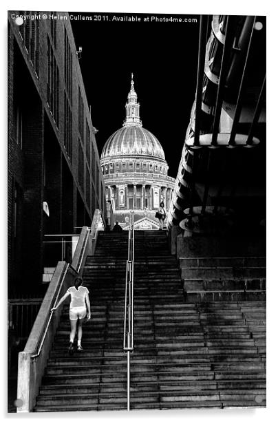 STEPS TO ST PAULS Acrylic by Helen Cullens