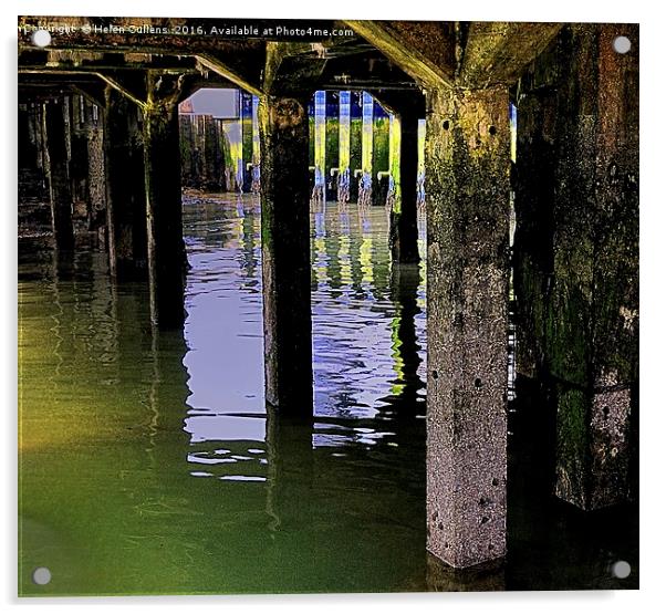  UNDER THE JETTY                                   Acrylic by Helen Cullens
