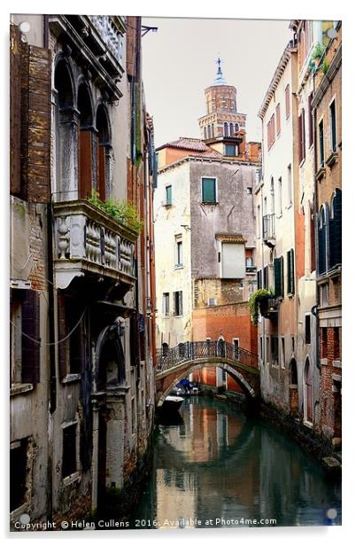 VENICE CANAL                                   Acrylic by Helen Cullens