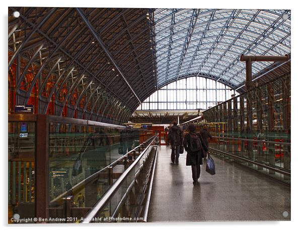 St Pancras station Acrylic by Ben Andrew