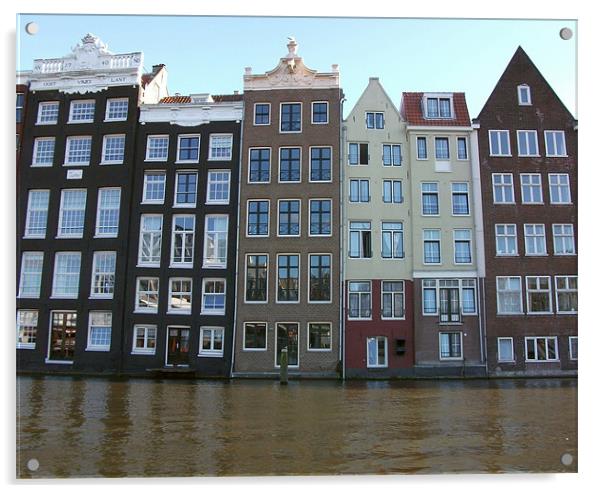 Amsterdam Canal Houses Acrylic by andy green