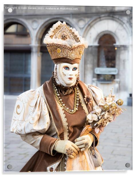 Venetian Masquerade Costume 2 Acrylic by Colin Daniels
