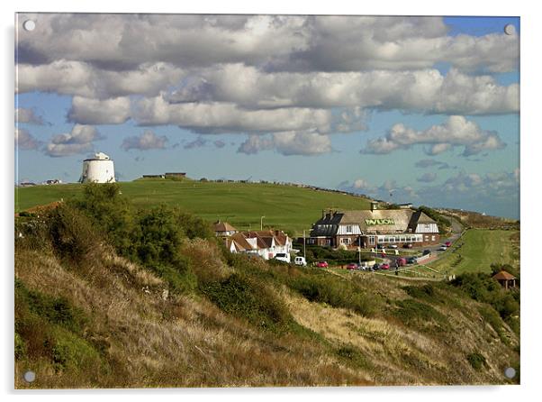 East Cliff, Folkestone, Kent Acrylic by Derek Vines