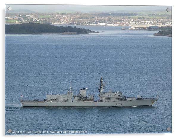 HMS Portland Acrylic by Stuart Prosser