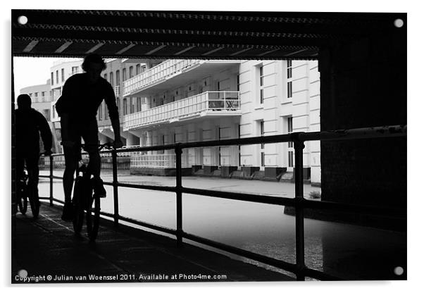 Camden Cyclists Acrylic by Julian van Woenssel