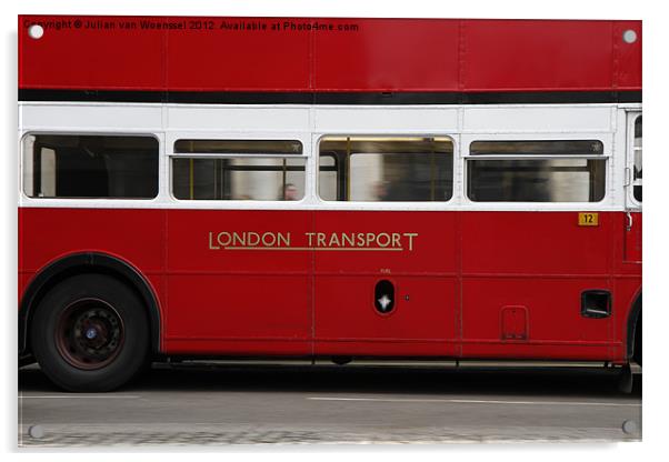 Routemaster Bus Acrylic by Julian van Woenssel