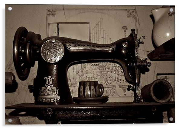 OLD SEWING MACHINE Acrylic by radoslav rundic
