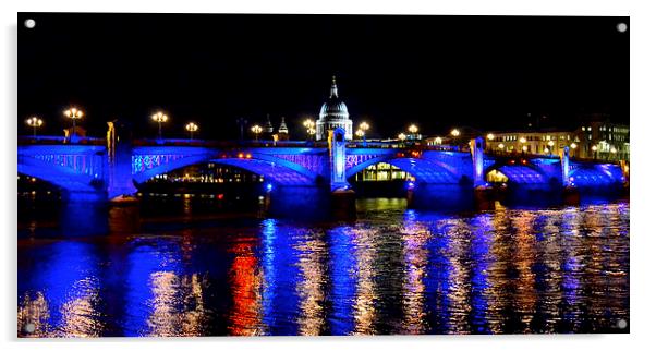  ST.PAUL'S CATHEDRAL BY NIGHT 2 Acrylic by radoslav rundic