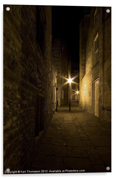 Alleyway in Bath Acrylic by Karl Thompson