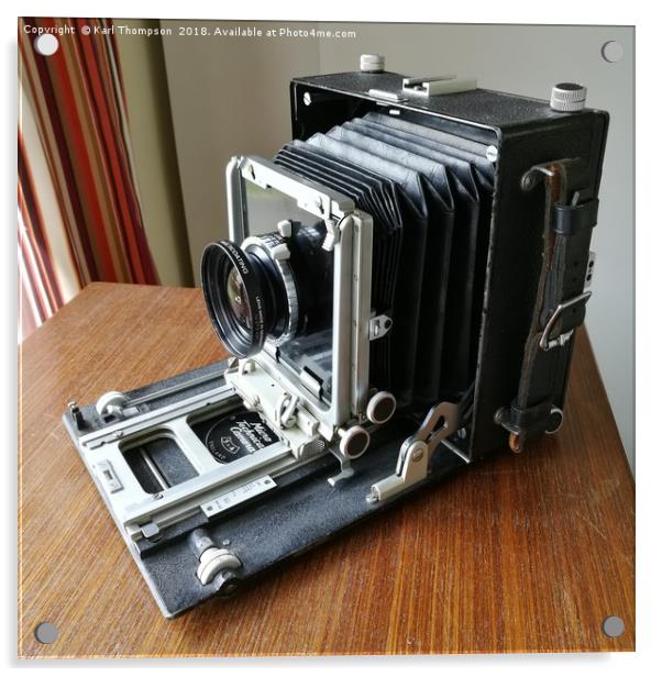 Vintage Camera. Acrylic by Karl Thompson