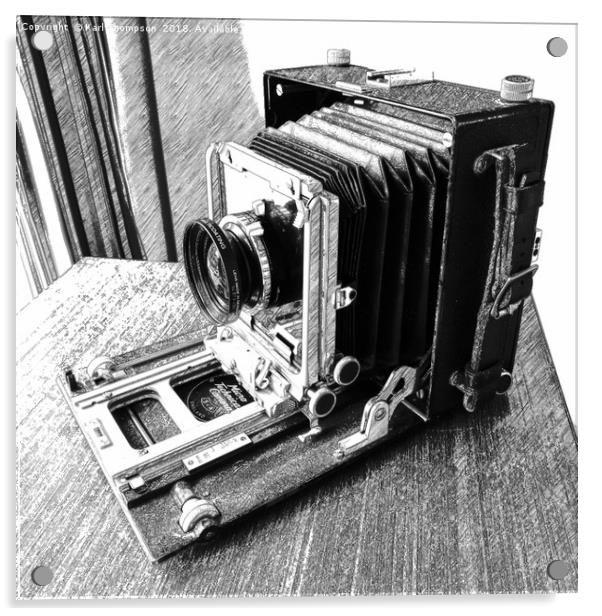 Vintage Camera Acrylic by Karl Thompson