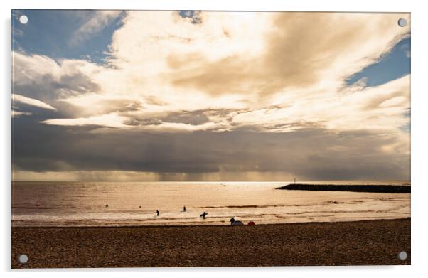 Sidmouth beach Acrylic by David Martin