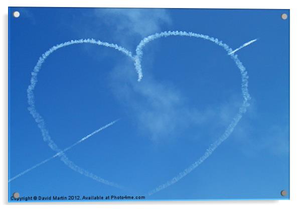 heart cloud Acrylic by David Martin