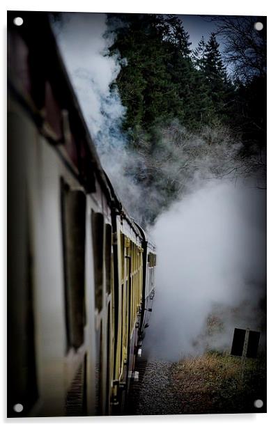  Steam Train Acrylic by David Martin
