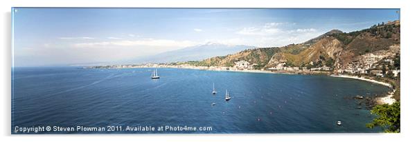 Sicilian panorama Acrylic by Steven Plowman