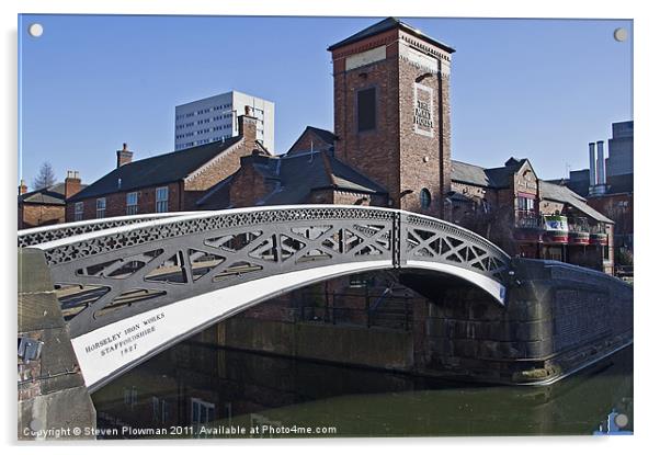 The old bridge Acrylic by Steven Plowman