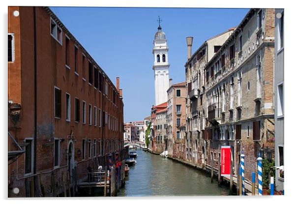 Venetian Bell tower Acrylic by Steven Plowman