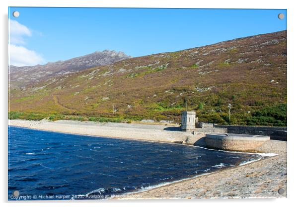 Part of the Silent Valley water reservoir in the   Acrylic by Michael Harper