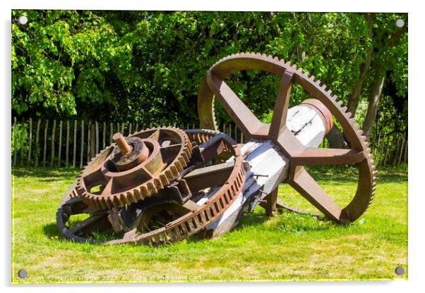Ballydugan Mill gear mechanism  Acrylic by Michael Harper